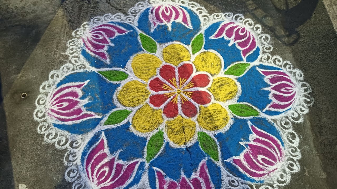 beautiful morning rankoli kolam... 🌺🪔🌺