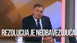 EKSKLUZIVNO  Milorad Dodik  'BiH je zemlja koja ne moze da prezivi, a rezolucija je neobavezujuca'