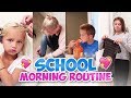 SCHOOL MORNING ROUTINE WITH 4 KIDS | THE LEROYS