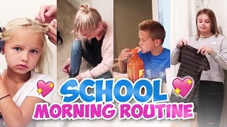 SCHOOL MORNING ROUTINE WITH 4 KIDS | THE LEROYS