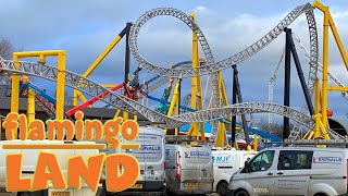 Flamingo Land 10 Inversion Coaster Construction Update - February 2022