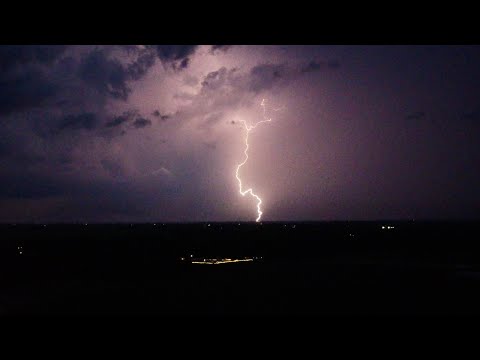 SLO MO LIGHTNING FROM MY NEW DRONE