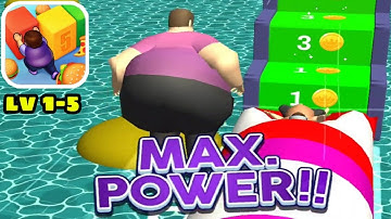 Fat Pusher Level 1-5 : Gameplay Walkthrough -  Best Games