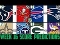 Week 16 Game Picks  NFL 2019 - YouTube