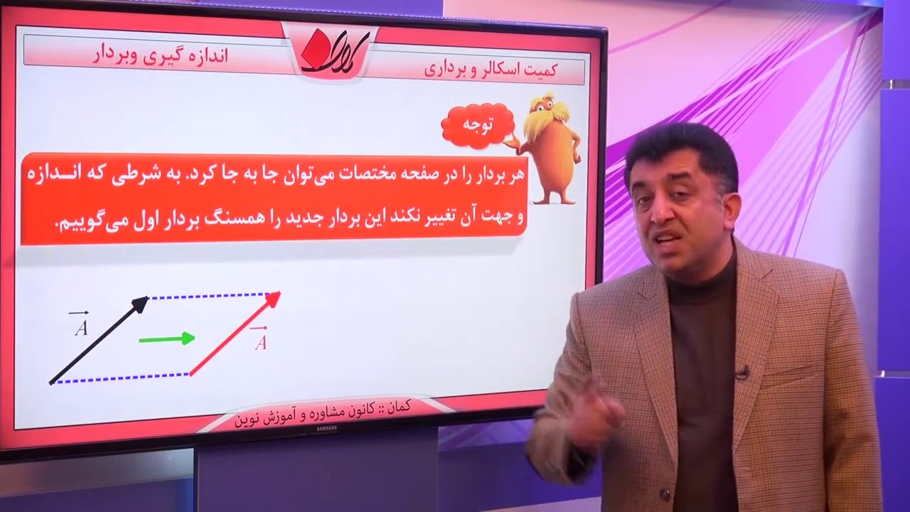 فیزیک دوم دبیرستان   فصل اول ـ اندازه گیرى و کمیتهای فیزیکی   جمع بردارها   کمیت اسکالر و برداری