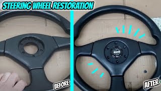 || Before \& After || MOMO Leather Steering Wheel Restoration: It Looks Brand New!✨