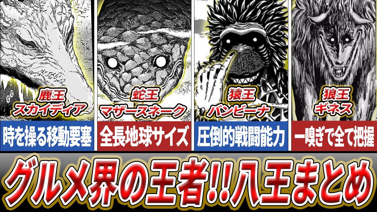 【トリコ】グルメ界の王者「八王」の何が強いのかをまとめてみた