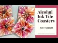 Alcohol Ink Tile Coasters