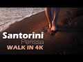 If You Had the Chance to Walk in Perissa Santorini, Greece 2022❗4K