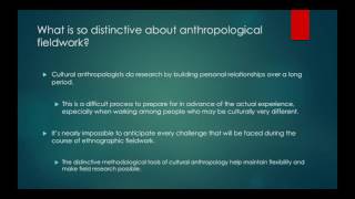 What is so Distinctive about Anthropological Fieldwork?