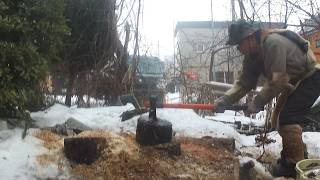 新しいリールにラインを巻いて、自作ブラクリ、武骨なエゾ鹿焼きそば