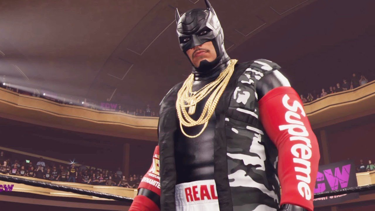 Hood Batman steps up to Oba Femi (WWE 2K25 Universe Mode)