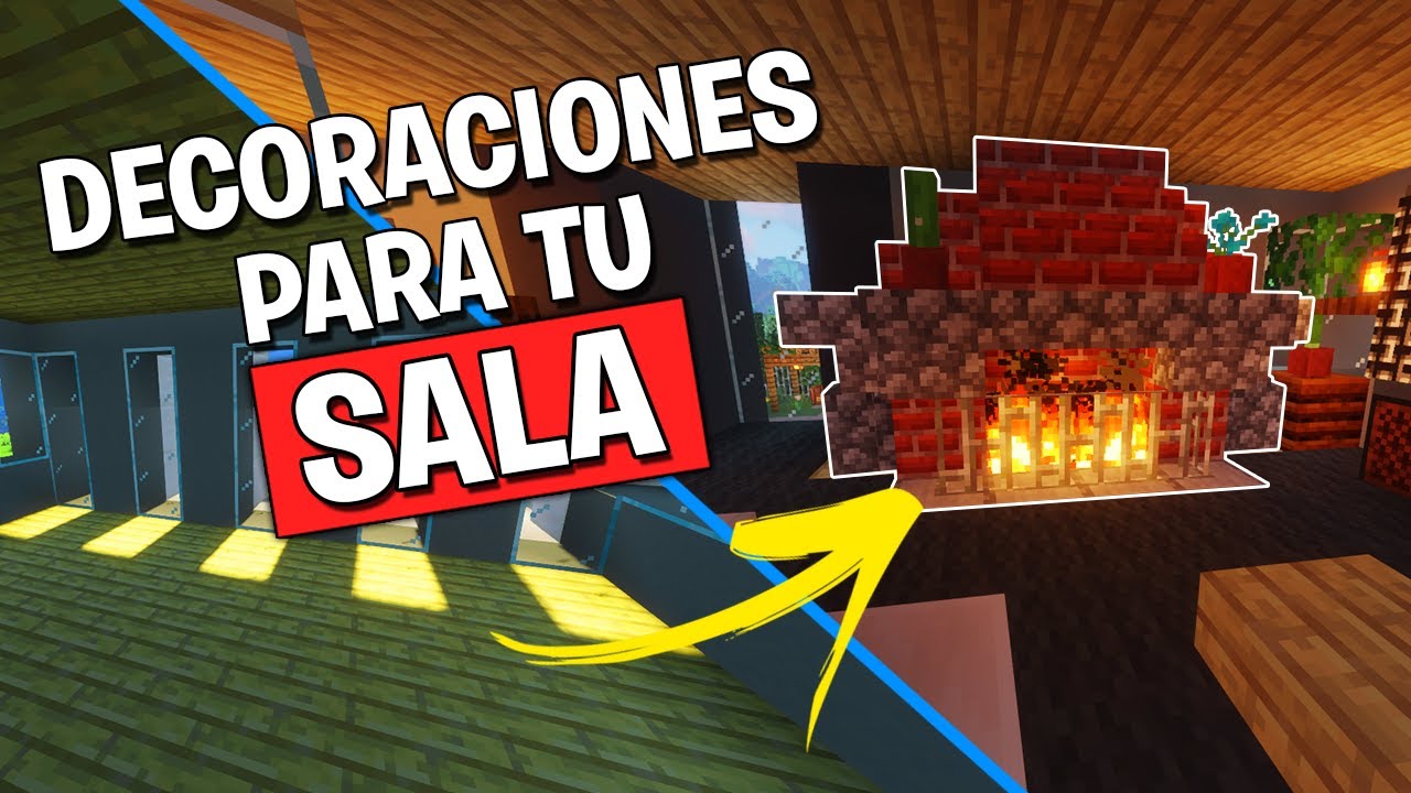 DECORACIONES PARA tu SALA en MINECRAFT 🛋️ Como decorar tu sala YouTube