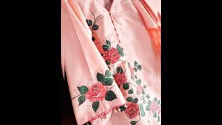 hand painted dress | Fabric painting