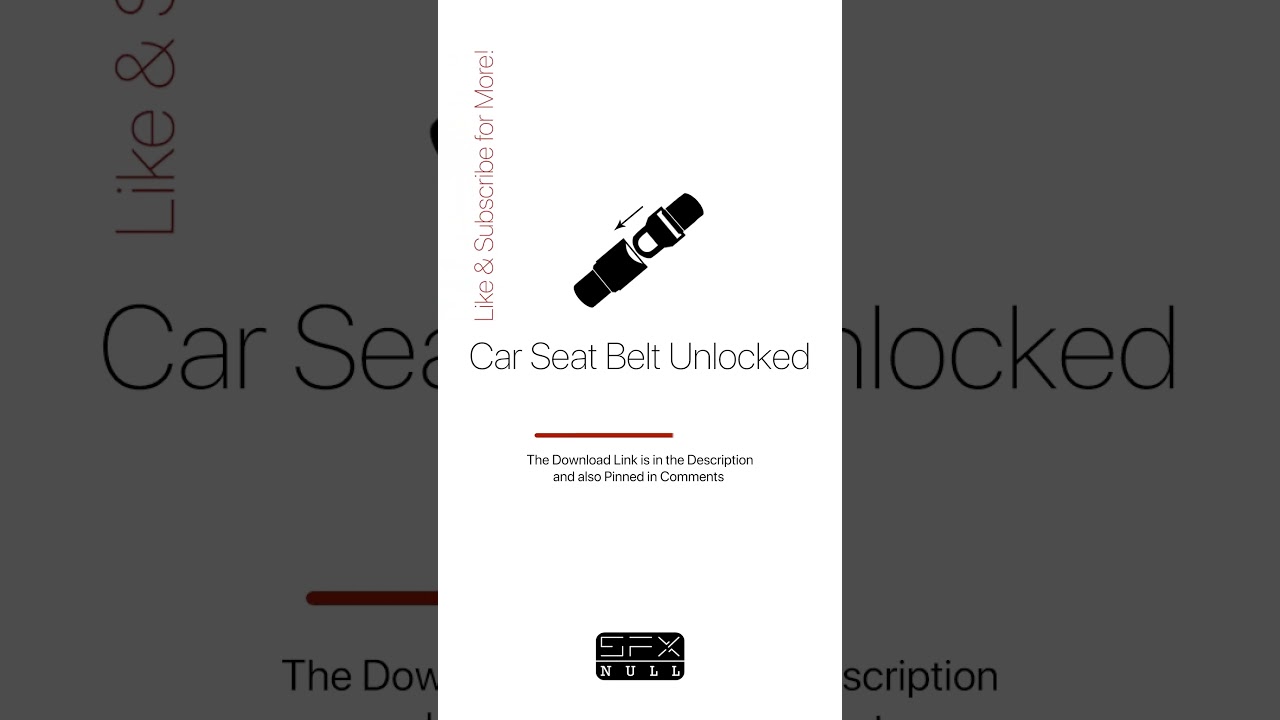 Car Seat Belt Unlock Sound Effect 💺🚗 / Seatbelt Sound Effect / Seat belt SFX 