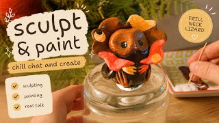 Chill Clay Chat &amp; Create 🦎 Frilled Neck Lizard LIVE | Aussie Animals A–Z