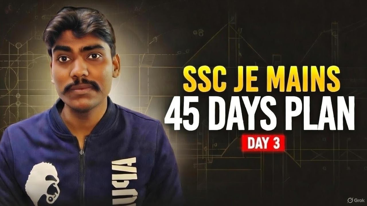 SSC JE Mains Series | 45 Days Plan – DAY 3 | Daily Target & Discipline Journey