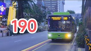 [SMRT] SG3098L Yutong ZK6128BEVG (E12) - Service 190