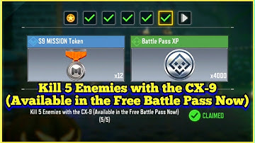 Call Of Duty Mobile Kill 5 Enemies with the CX-9 Available in the Free Battle Pass Now Task Complete