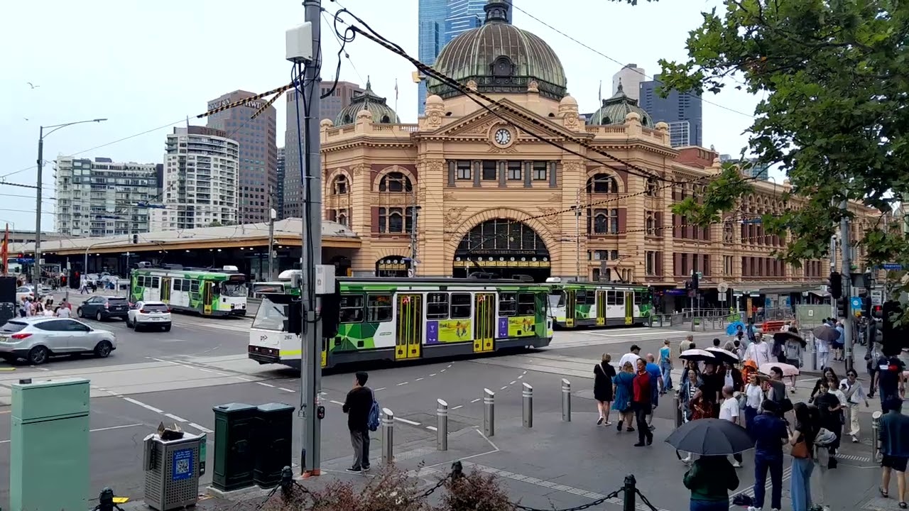 Melbourne Trams At Flinders Street Station, 22/02/2026
