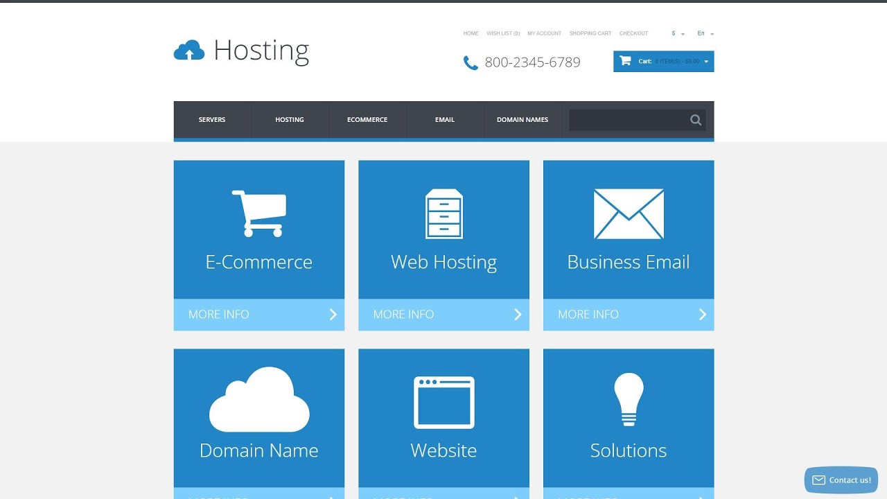 Hosting Responsive OpenCart Template by RockThemes - 54797