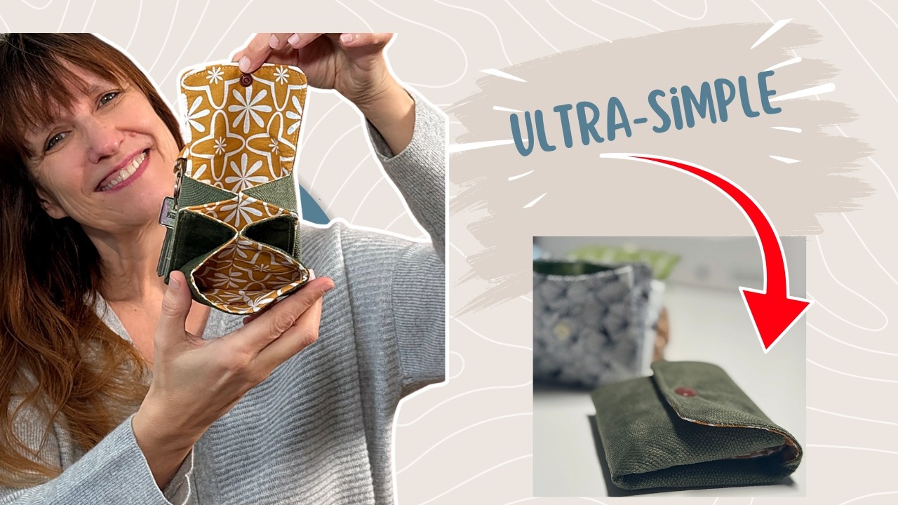 DIY Porte-monnaie / Porte-cartes facile | Idée cadeau rapide avec des chutes de tissus. TUTO COUTURE