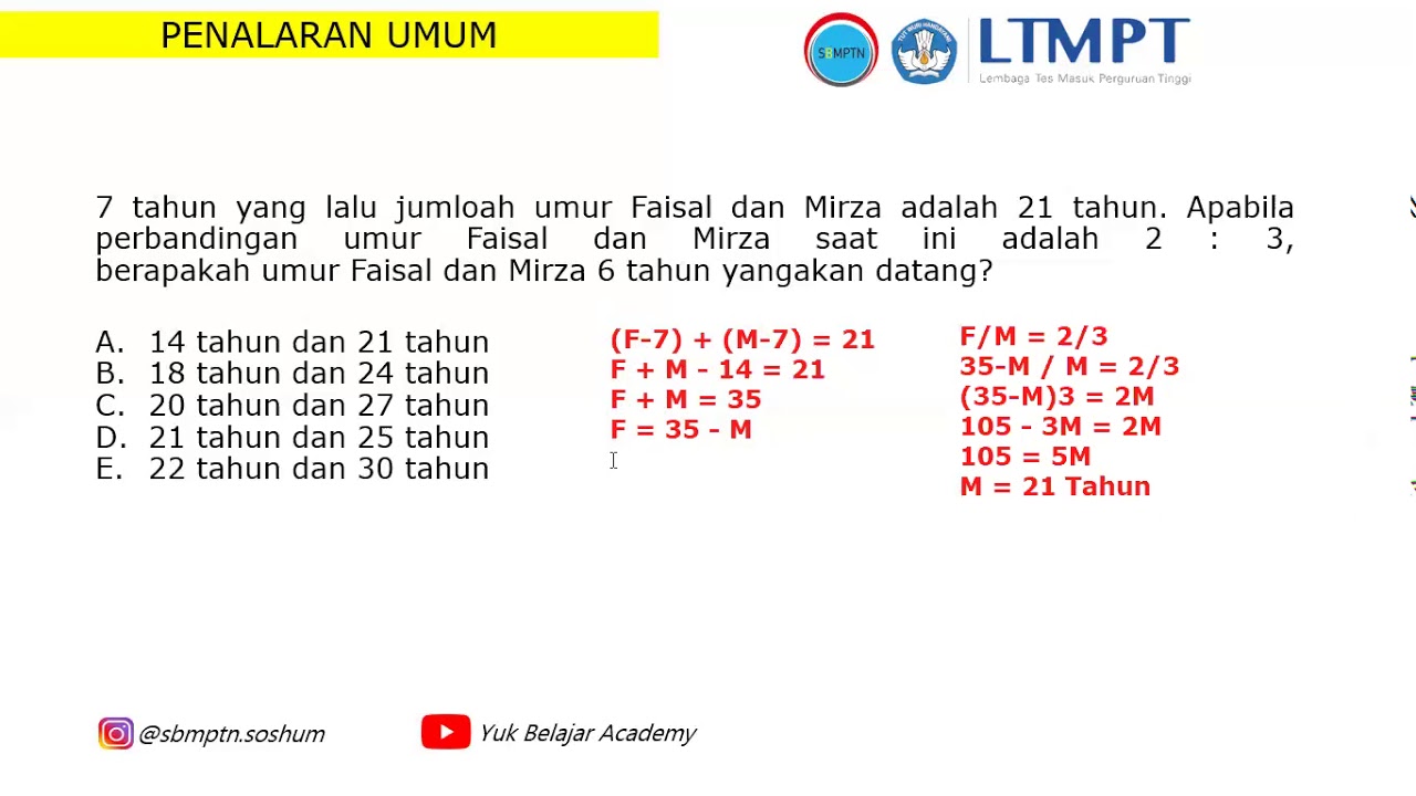 Soal Utbk Tps Dan Pembahasannya - SOALNA