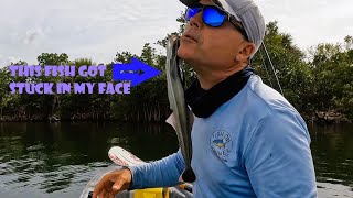 This FISH Got Stuck On My Face!! (Fishing Anclote Power Plant)