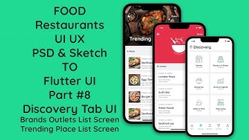 #8 Flutter Food Restaurants App | Discovery Tab UI & Outlets List Tutorial with Source Code [GitHub]