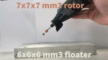 Magnetic Levitation Demonstrated Using a Dremel Tool Spinning a Magnet at 266 Hz