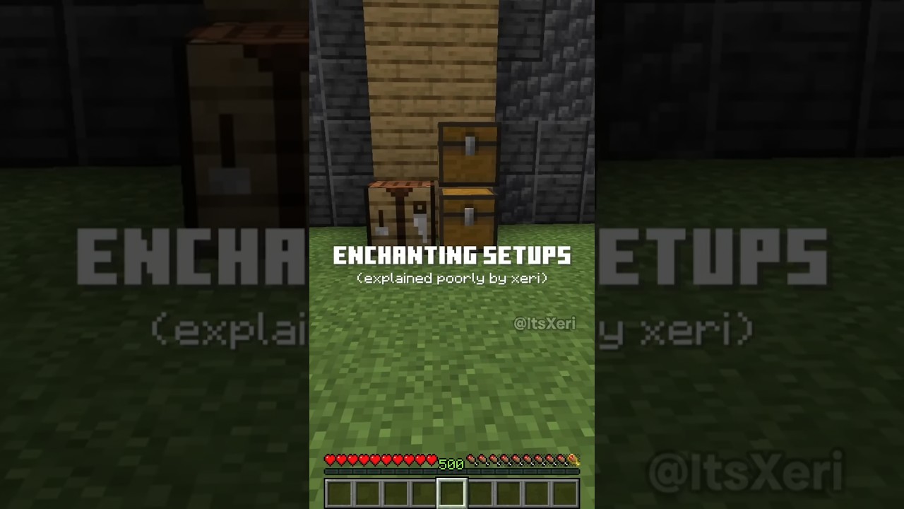Poorly Explaining: Max Enchanting Setups | #minecraft #minecraftshorts #shorts