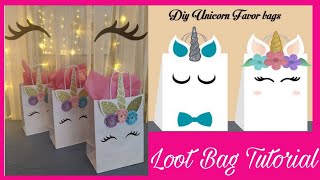 How To Make UNICORN Loot Bag | Unicorn Paper Bag Tutorial | 5 Minutes Craft | Craft Angel Ph