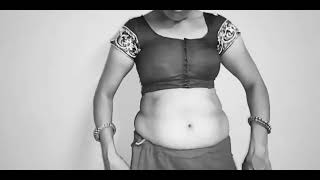 नभ स कतन नच पहन ह सड Low Waist Saree Drapping