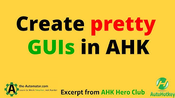 Create pretty GUIs in AHK