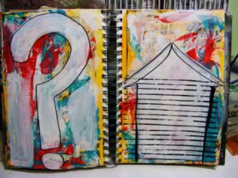 Here or There - An Art Journal Page