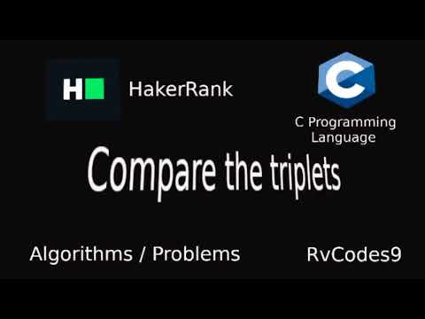 HakerRank - Compare the triplets Solution - C programming language