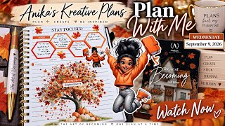 PLAN WITH ME | September 9, 2026|Fall Planner Setup + Daily Planning | Anika’s Kreative Plans