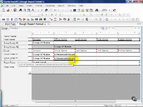 91 Crystal ReportsXI  Excel Export    Field Layout & Design
