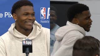 Anthony Edwards says he's sick of Aaron Gordon while walking out of interview