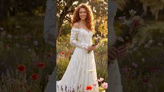 Maggie Sottero Kitaro 3D Floral Vintage Ballgown Wedding Dress #weddingdress #weddingdresses #shorts