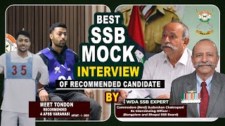 🔥धमाकेदार Best SSB Mock Interview of Recommended Candidate | Best NDA/SSB Coaching in Lko India-WDA