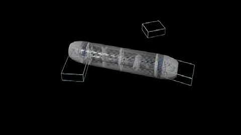 Obstacle avoidance by AUV simulated in 3D scene