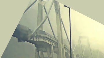 Morandi Bridge Collapse, Genoa, Italy (enhanced quality)