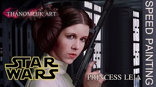 Princess Leia speed painting by Thanomluk