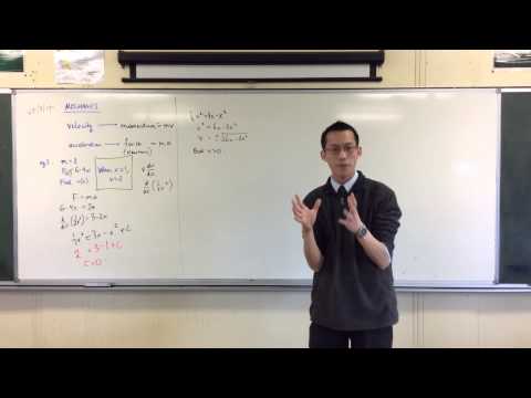 Mechanics Example 2: Using F = ma to find v(x)