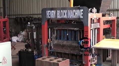 Henry QT4-20 automatic block machine testing for Nigeria most popular 9 inch blocks before loading.