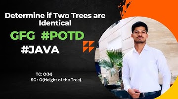 POTD || DAYS 30 || Determine if Two Trees are Identical in java easy solution