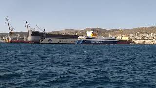 Blue Star Paros entering the port of Syros 11/02/2021
