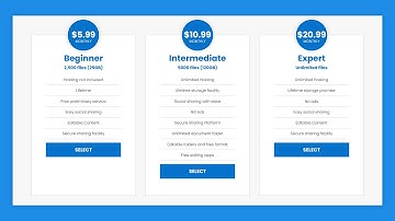 Pricing Table Using HTML And CSS