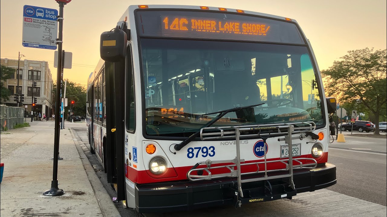 CTA On Board Riding 2024 Nova LFS Bus 8793 on Route 146 Inner Lake Shore/Michigan Express on 7/20/25